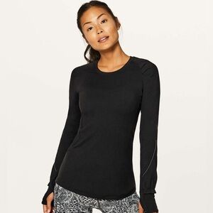 EUC Lululemon Extra Mile Long Sleeve in Black size 12